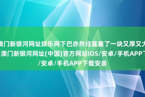 澳門新銀河網(wǎng)址娛樂網(wǎng)下巴亦然徑直塞了一塊又厚又大的jia體-澳門新銀河網(wǎng)址(中國)官方網(wǎng)站IOS/安卓/手機(jī)APP下載安裝