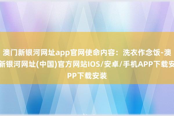 澳門新銀河網址app官網使命內容：洗衣作念飯-澳門新銀河網址(中國)官方網站IOS/安卓/手機APP下載安裝