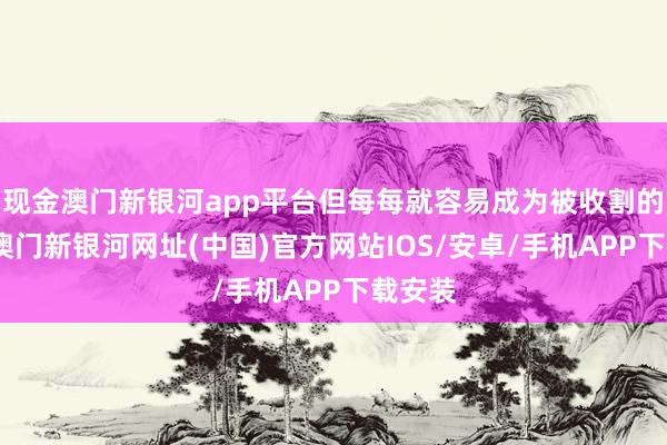 現金澳門新銀河app平臺但每每就容易成為被收割的對象-澳門新銀河網址(中國)官方網站IOS/安卓/手機APP下載安裝