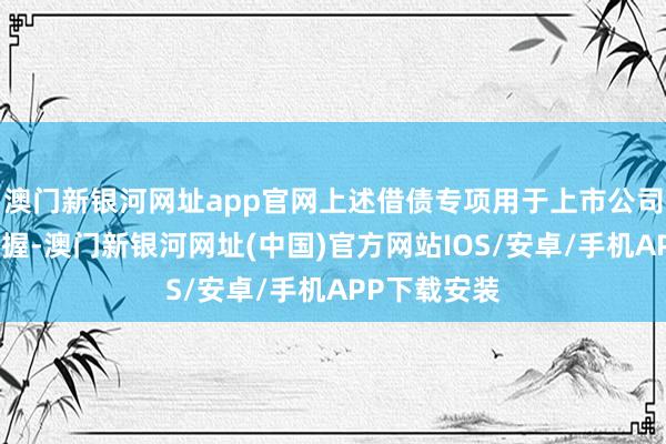 澳門新銀河網址app官網上述借債專項用于上市公司股票回購增握-澳門新銀河網址(中國)官方網站IOS/安卓/手機APP下載安裝