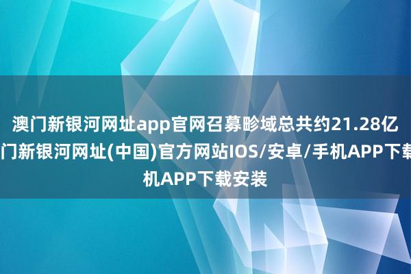 澳門新銀河網址app官網召募畛域總共約21.28億元-澳門新銀河網址(中國)官方網站IOS/安卓/手機APP下載安裝