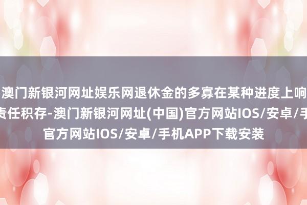 澳門新銀河網址娛樂網退休金的多寡在某種進度上響應了他們過往的責任積存-澳門新銀河網址(中國)官方網站IOS/安卓/手機APP下載安裝