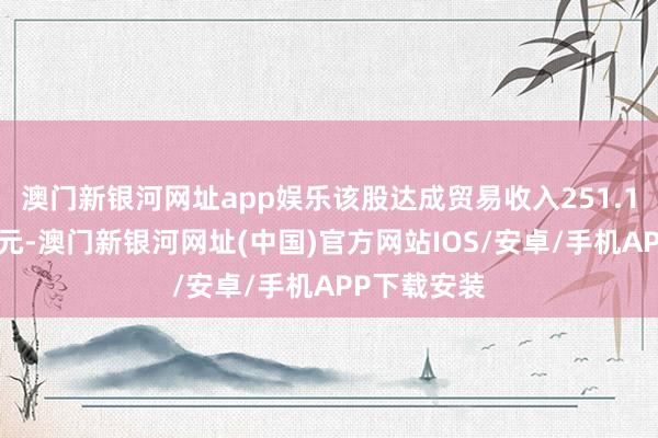 澳門新銀河網址app娛樂該股達成貿易收入251.11億好意思元-澳門新銀河網址(中國)官方網站IOS/安卓/手機APP下載安裝